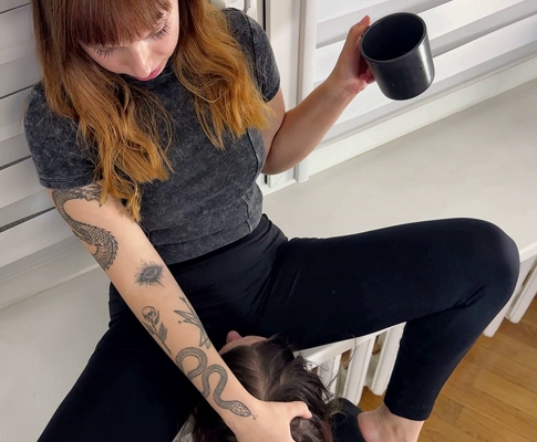 Service My Pussy And Ass While I Drink My Coffee - Lezdom Ass and Pussy Worship